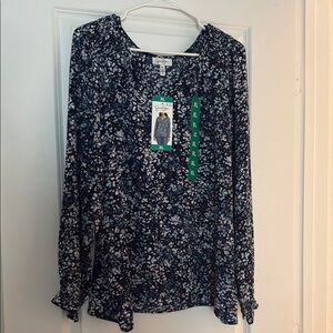 Jessica Simpson XL Blue Long Sleeve Blouse